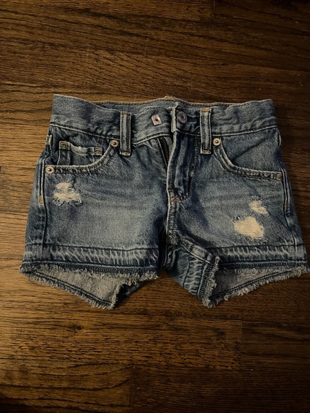 GAP Distressed Denim Shorts in Blue